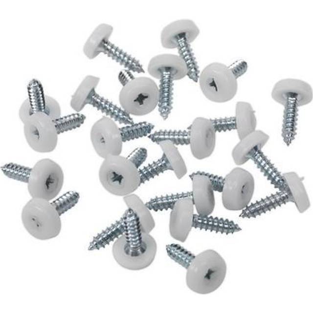 Sealey PTNP1 Number Plate Screw Plastic Enclosed Head Ø4.8 x 18mm ...