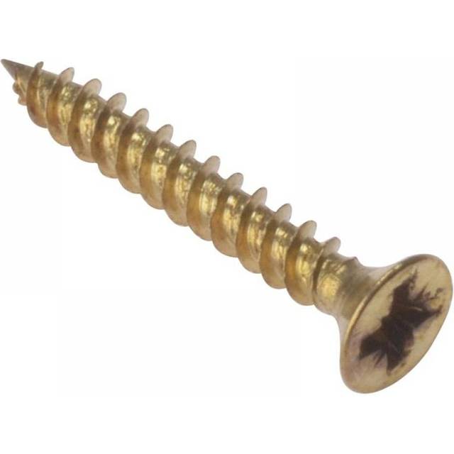 ForgeFix CSK14EB Gen Purpose PZ Screw CSK TT Elec Brass 1x4 Box 200
