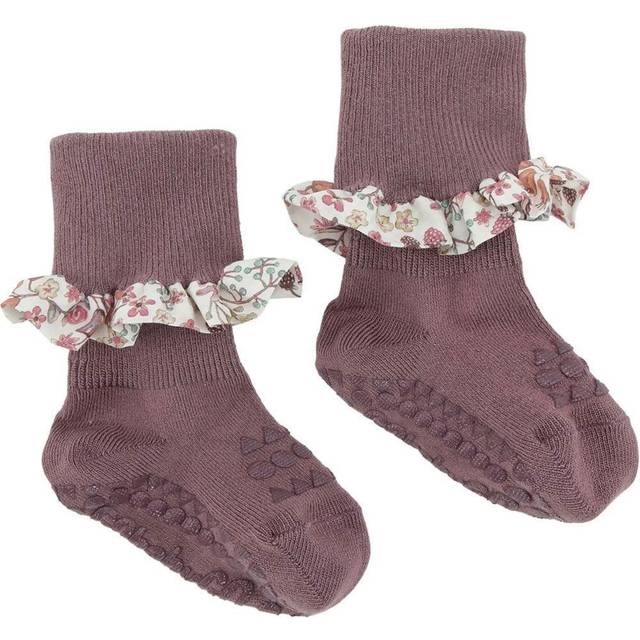 GoBabyGo Nonslip Socks - Bamboo / Liberty Stl. 2-3y (size fepojkar Strumpor Från Magasin - Misty Plum / Donn (2-3y (size)