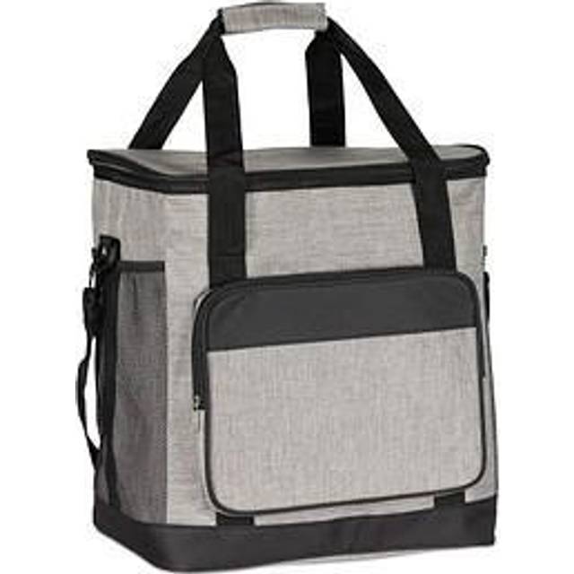 Relaxdays Unisex – vuxen Kühltasche vikbar picknick, 30 l, med bärrem och handtag, stor isolerad väska, grå, grå, 1 artikel