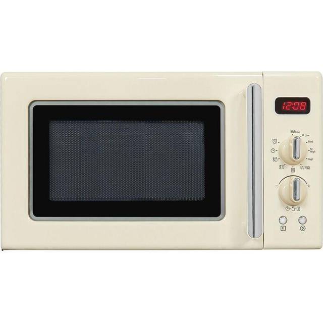 Exquisit Retro Mikrovågsugn RMW720-3GDIG kräm | 20 liter | 1 000 watt grill | Digital display | kräm | roterande platta | retrostil | mikrovågsugn | inomhusbelysning | inkl. Tillbehör |