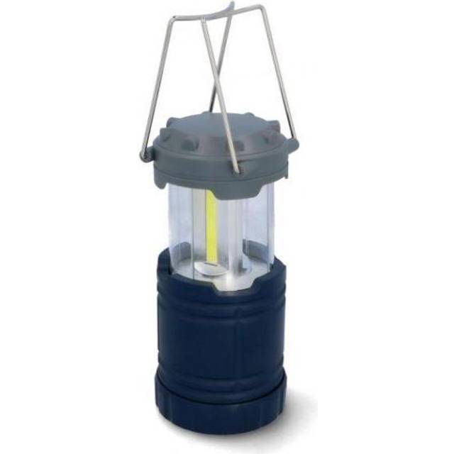CARTREND 10688 COB LED campinglampa utdragbar, batteridriven nödfallslampa lykta lampa för strömavbrott, vandring, fel, nödsituationer