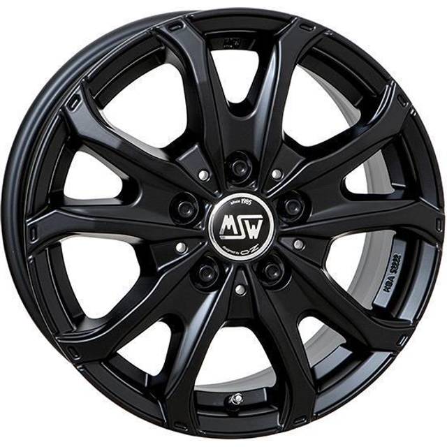 MSW 48 Van Alloy Wheels In Matt Black Set Of 4 - 16x6.5 Inch ET55 5x118 PCD Matt Black, Black