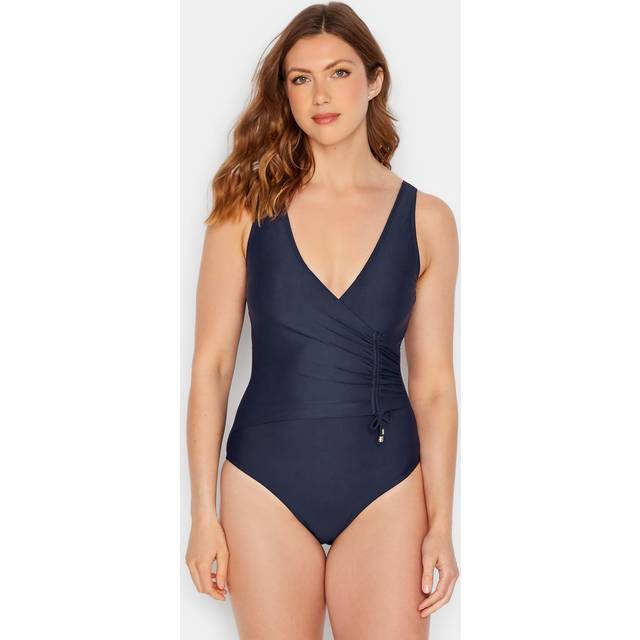 Lts Tall Blue Ruched Side Swimsuit 20 Lts | Tall Women's Swimsuits