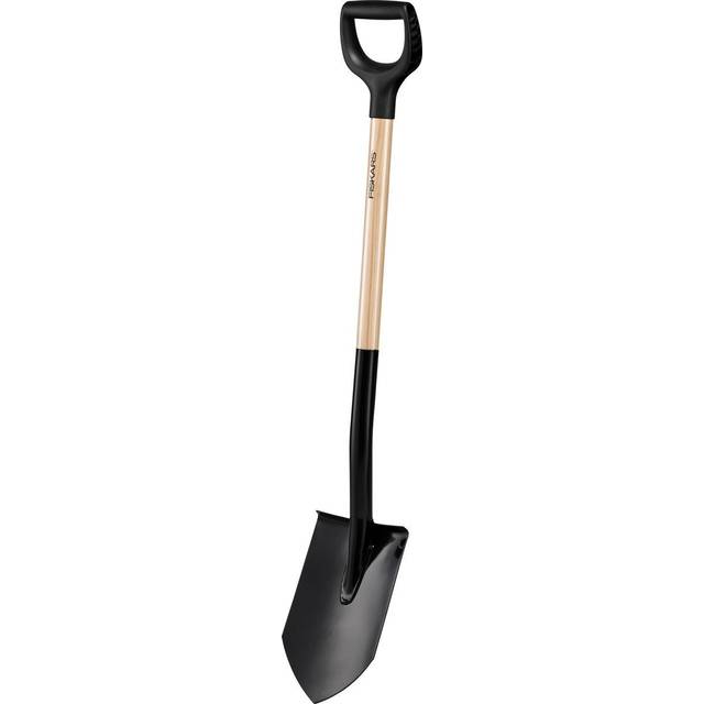 Fiskars Prima Spidsspade (træskaft)