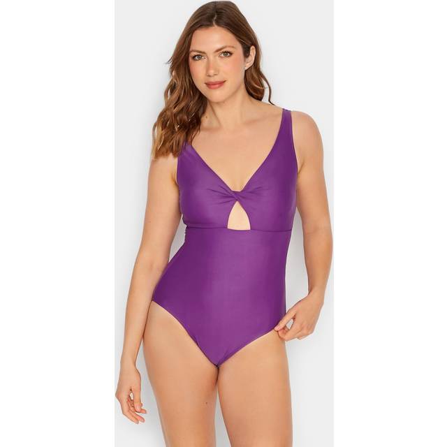 Lts Tall Purple Twist Cut Out Swimsuit 16 Lts | Tall Women's Swimsuits