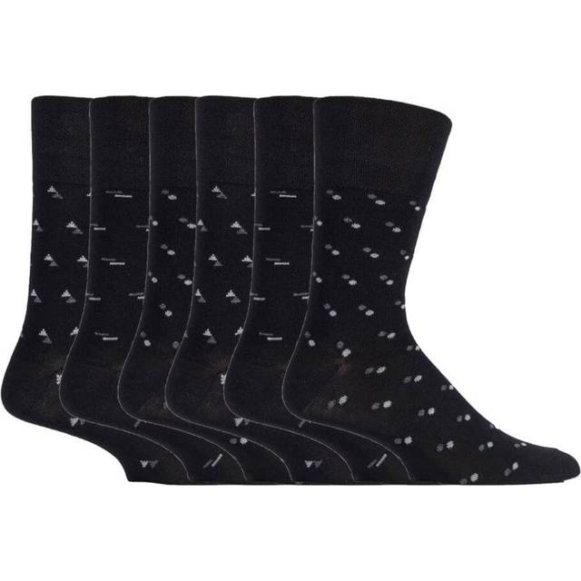 (6-11 UK, SOMRM04) Sock Shop Gentle Grip - 6 Pairs Mens Non Elastic Bamboo Socks