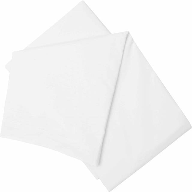 Plain Dye Brushed Cotton Flannelette Flat Sheet - White (Single (3&#39;))