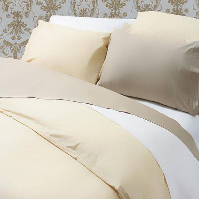 Plain Dye 200 Thread Count Egyptian-Quality Cotton Flat Sheet - White (Single (3&#39;))