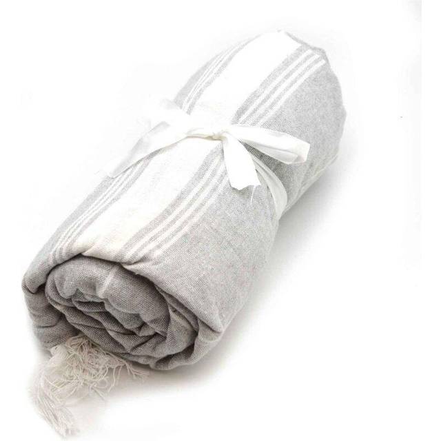 190cm Round Turkish Cotton Bath Towel - Grey