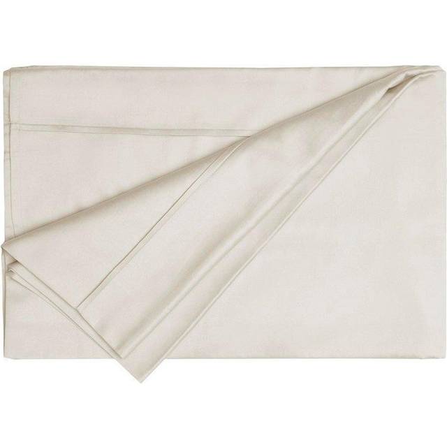 Plain Dye 200 Thread Count Egyptian-Quality Cotton Flat Sheet - Ivory (Single (3&#39;))