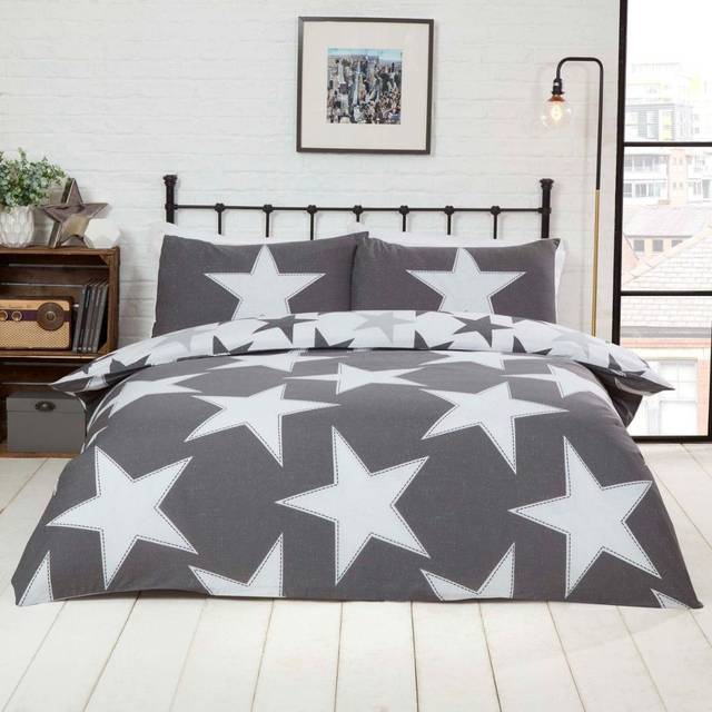 Rapport Home All Stars Single Grey Duvet Cover Set - Silver
