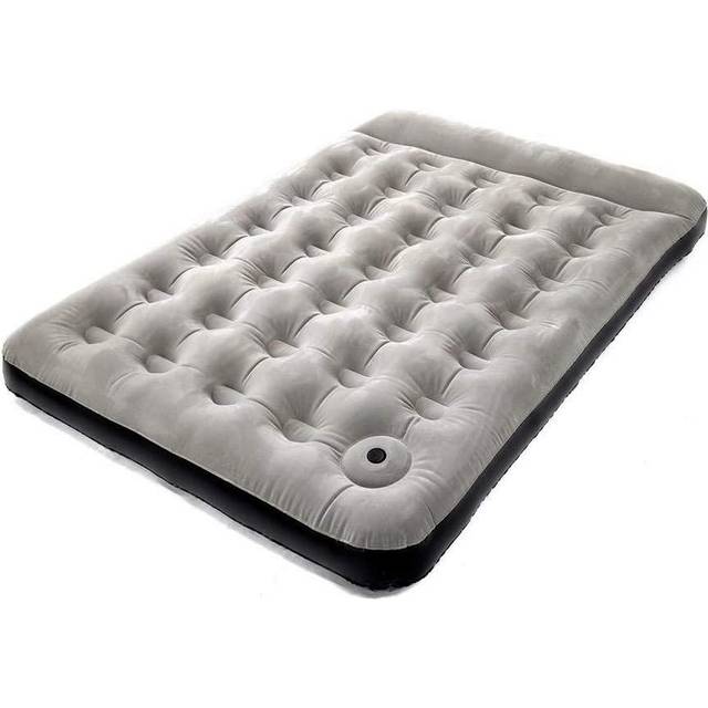 Deluxe Double Airbed, Grey - One Size