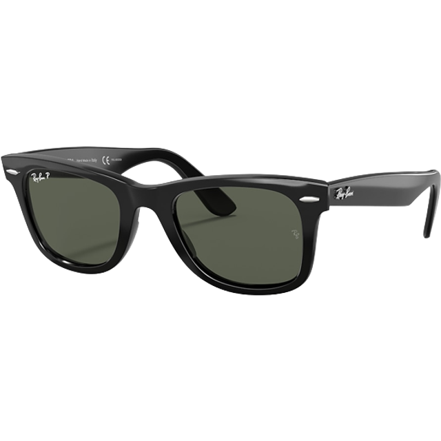 Ray-Ban RB2140F Original Wayfarer Asian Fit Polarized 901/58 52 Svarta Solglasögon Män