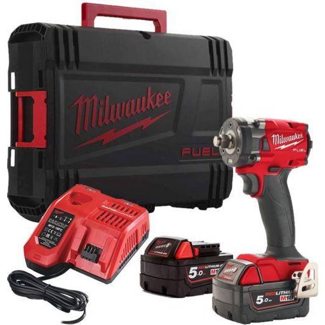 Milwaukee M18 FIW2F12-502X Gen 3 FUEL Compact Impact Wrench w/ 1/2" Friction Ring 2 x 5.0Ah