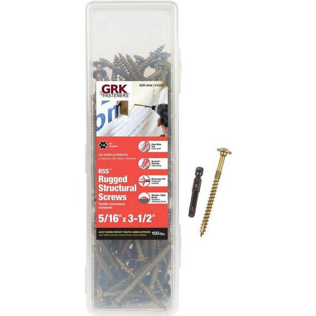 gRK RSS516312HP RSS HandyPak 516 by 3-12-Inch Structural Screws 100 Screws per Package Yellow Model: 772691122230
