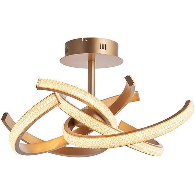 Vogue Sierra 4 Light Semi Flush Ceiling Light - Gold