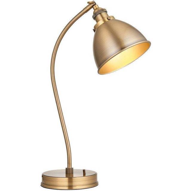 Endon 98747 Franklin 1 Light Table Lamp Antique Brass Plate