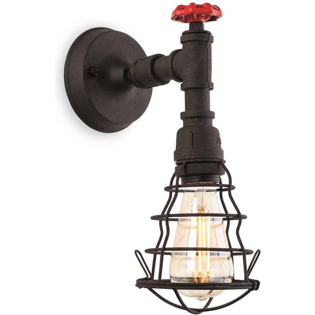 Firstlight Factory Retro Style Wall Light Rustic Black