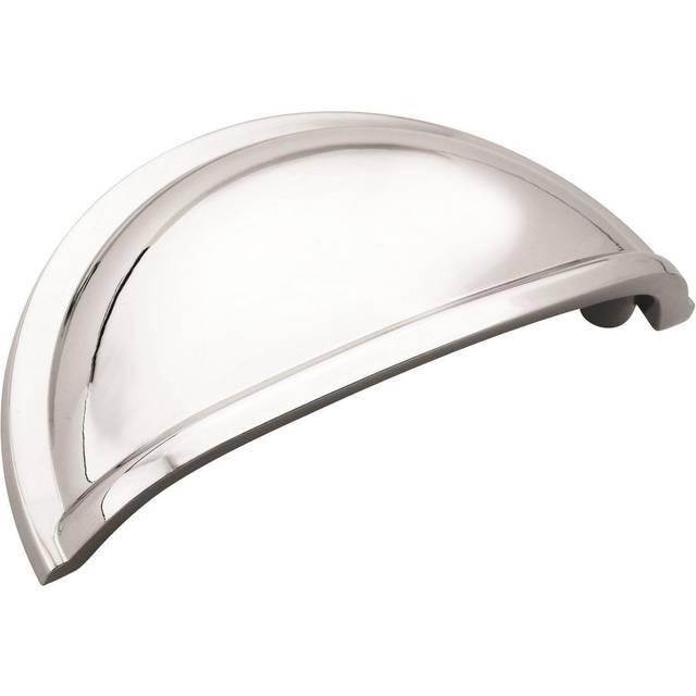 Amerock  Cabinet Cup Pull  Polished Chrome  3 inch 76 mm Center to Center  Cup Pulls  5 Pack  Drawer Pull  Drawer Handl