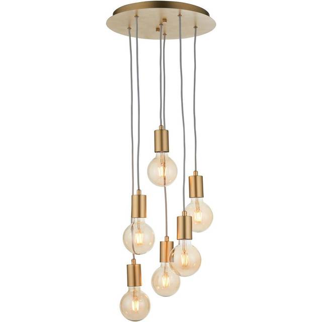 Aurora Studio 6 Light Chandelier - Gold (34cm W X 34cm D)