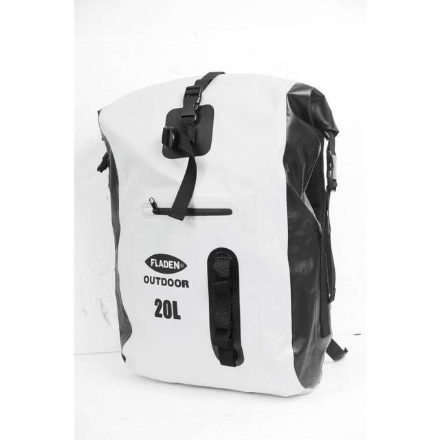 Vattentät ryggsäck 20 liter vit/svart