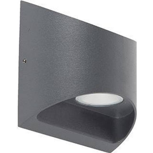 Qazqa - Modern Outdoor Wall Light Dark Grey Incl. led 2-Light IP54 - Mal