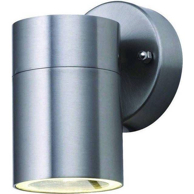 Outdoor Satin Silver 1 Light Tube Wall Bracket IP44 Rated