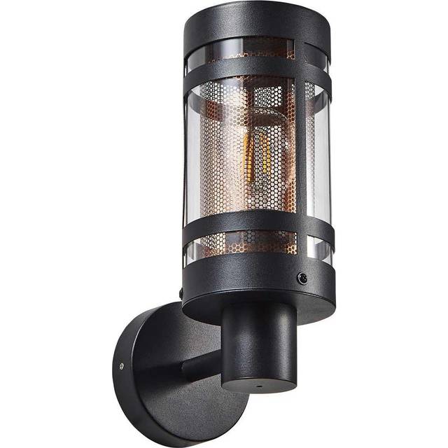 Forum Lighting Gada E27 Wall Light Black With Brass Mesh - ZN-40004-BLK/BRS