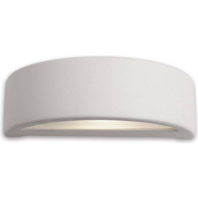 Firstlight Ceramic Paintable Style 280mm Wall Up/Down Light in Unglazed and Acid Glass