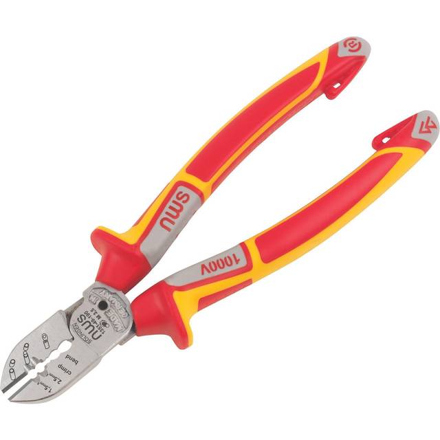 Nws vde insulated 6 in 1 side cutter/wire cutting plier,it crimps,shears,bends