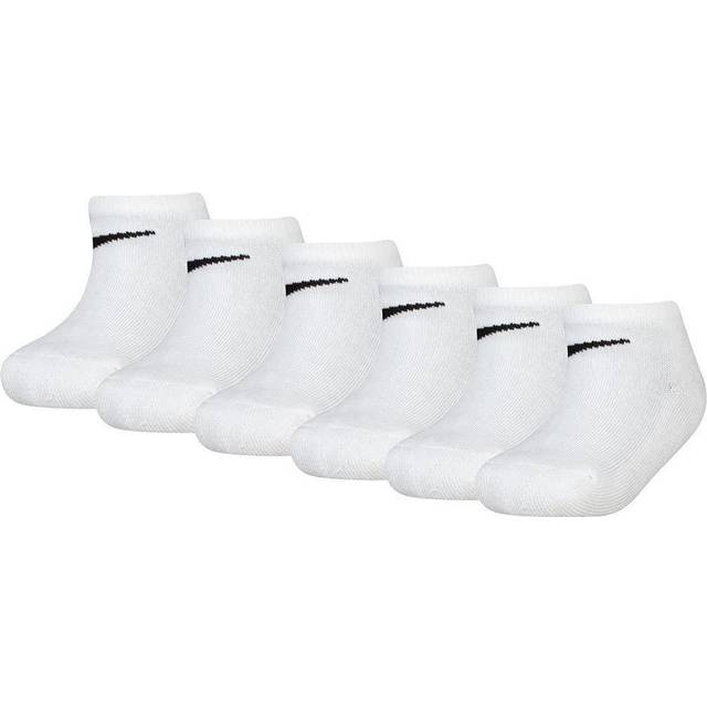 Nike Kids Unisex Basic No Show Socks 6 Pack - White/grey/black, White