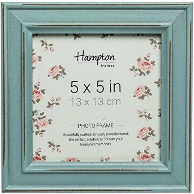 Hampton Frames PALOMA Distressed Square Picture Photo Frame Blue 5x5 (13x13cm) PAL301955B