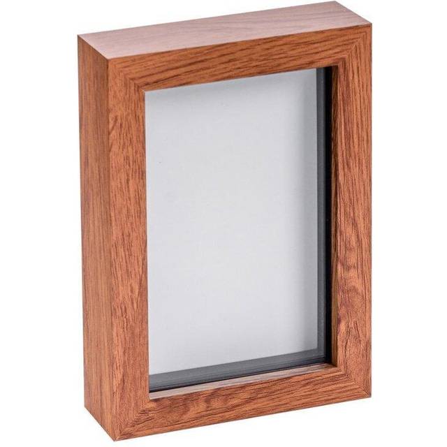 4" x 6" 3D Box Photo Frame - Dark Wood