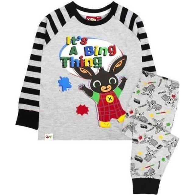 (4-5 Years, Grey/Black) Bing Bunny Boys Its A Bing Thing Short Pyjama Set