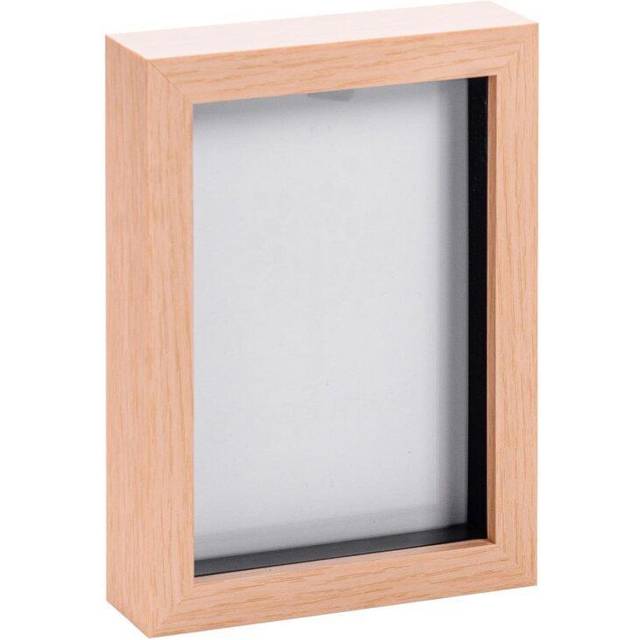 5" x 7" 3D Box Photo Frame - Light Wood