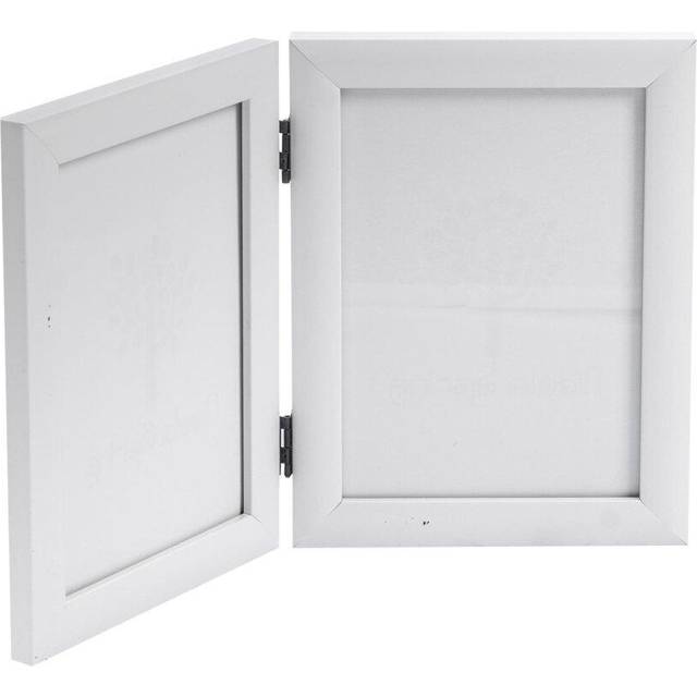 Nicola Spring - Folding 2 Photo Frame - 5 x 7&#34; - White