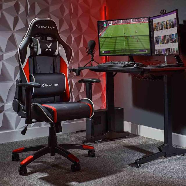 X Rocker Agility Junior PC Gaming Chair - Red, Red