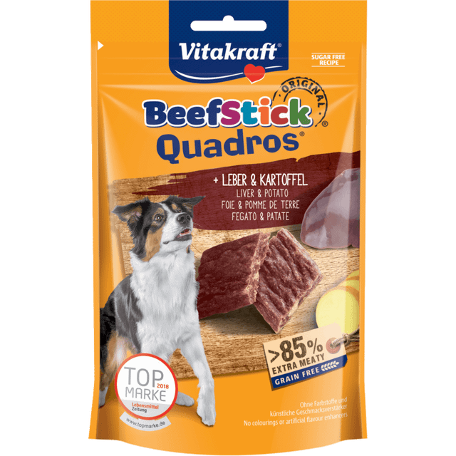 Vitakraft Beef-Stick Quadros med lever och potatis - 70 g