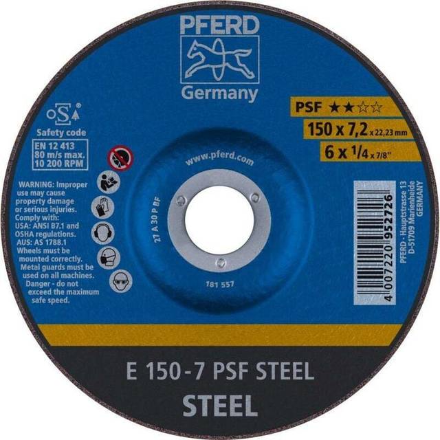 Pferd Grinding Wheel E 150-7 PSF Steel- you get 10