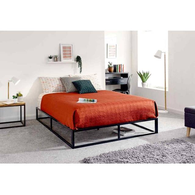 GFW Small Double Black Platform Bed Frame