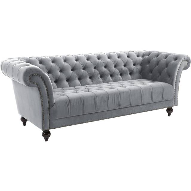 Chesterfield Sofa 3 Seater Birlea Chester Blue Velvet Studded Settee