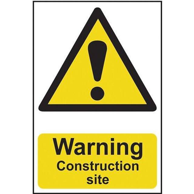 Scan Warning Construction Site Sign 200mm 300mm Standard