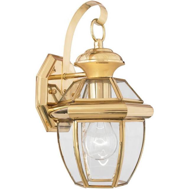 Quoizel QZ-NEWBURY2-S-PB Newbury 1 Light Outdoor Small Wall Lantern Po
