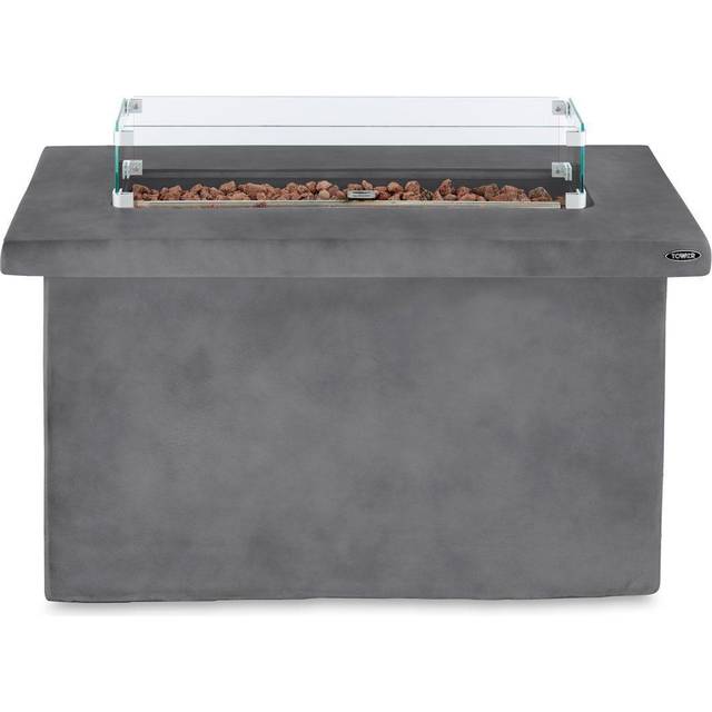 Tower Magna Rectangular Gas Fire Pit - Grey, Grey
