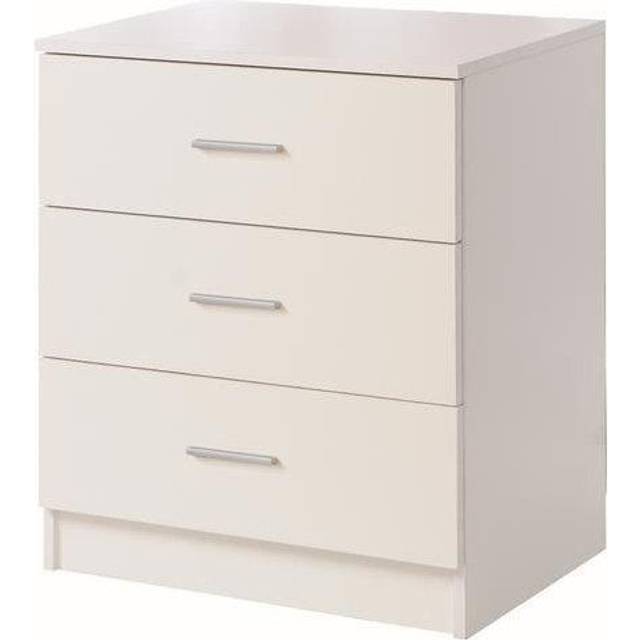 Rio Costa 3 Drawer Chest - White, White