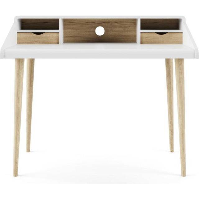 Solstice Chara Desk - White /Oak, White