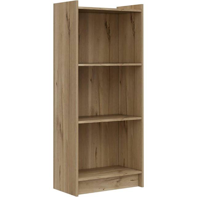 Core Products Brooklyn Home Office 3 Shelf Bookcase, Brown