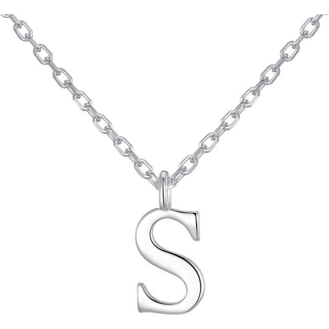 Sterling Silver Initial S Necklace