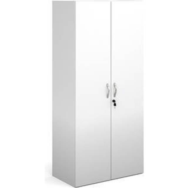 Dams International Cupboard Lockable Melamine Contract 25 756 x 408 x 1630mm White